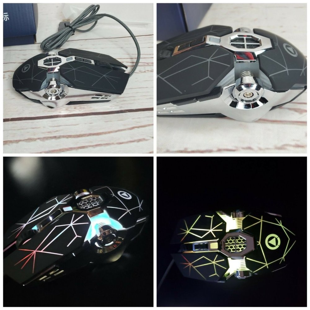 Gaming Wired Silent Mouse LED Backlight 1600 DPI